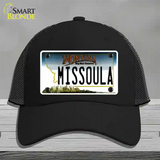 Missoula Montana State Novelty License Plate Hat Mesh / Black