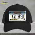 Kalispell Montana State Novelty License Plate Hat Mesh / Black