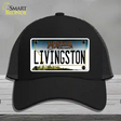 Livingston Montana State Novelty License Plate Hat Mesh / Black