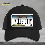 Miles City Montana State Novelty License Plate Hat Mesh / Black