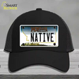 Native Montana State Novelty License Plate Hat Mesh / Black