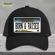 Born and Raised Montana State Novelty License Plate Hat Mesh / Black