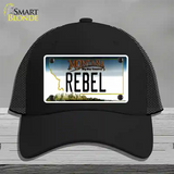 Rebel Montana State Novelty License Plate Hat Mesh / Black