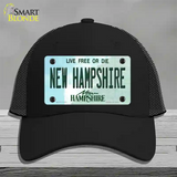 New Hampshire State Novelty License Plate Hat Mesh / Black