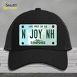 N Joy NH New Hampshire State Novelty License Plate Hat Mesh / Black