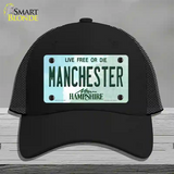 Manchester New Hampshire State Novelty License Plate Hat Mesh / Black