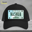 Nashua New Hampshire State Novelty License Plate Hat Mesh / Black