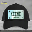 Keene New Hampshire State Novelty License Plate Hat Mesh / Black