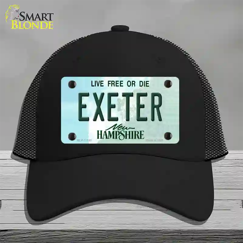 Exeter New Hampshire State Novelty License Plate Hat Mesh / Black