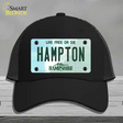 Hampton New Hampshire State Novelty License Plate Hat Mesh / Black