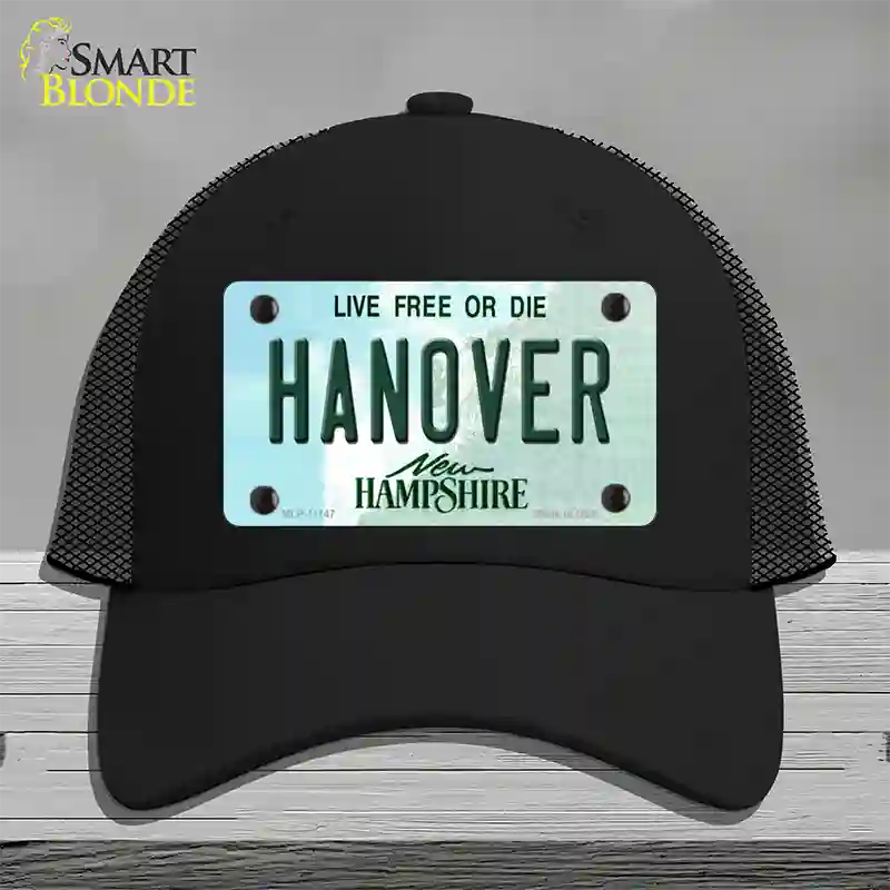 Hanover New Hampshire State Novelty License Plate Hat Mesh / Black