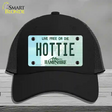 Hottie New Hampshire State Novelty License Plate Hat Mesh / Black