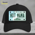 Hot Mama New Hampshire State Novelty License Plate Hat Mesh / Black