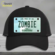 Zombie New Hampshire State Novelty License Plate Hat Mesh / Black