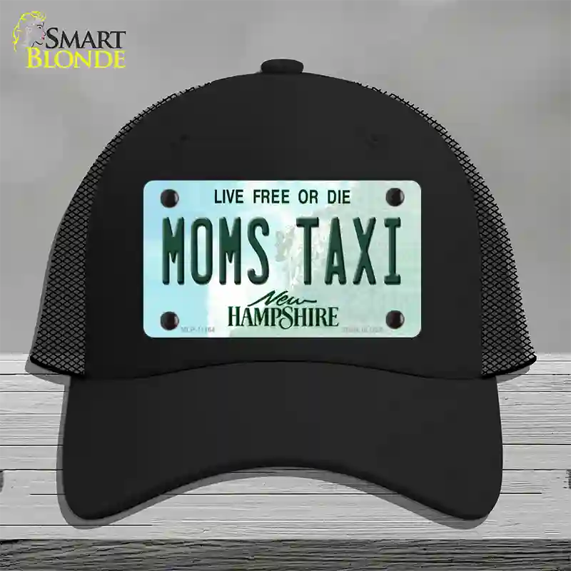 Moms Taxi New Hampshire State Novelty License Plate Hat Mesh / Black