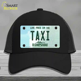 Taxi New Hampshire State Novelty License Plate Hat Mesh / Black