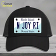 N Joy RI Rhode Island State Novelty License Plate Hat Mesh / Black