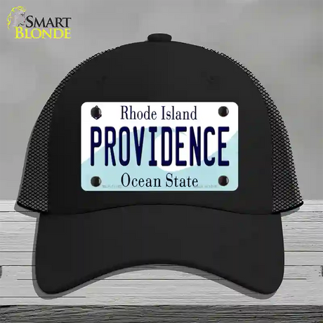 Providence Rhode Island State Novelty License Plate Hat Mesh / Black