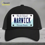 Warwick Rhode Island State Novelty License Plate Hat Mesh / Black