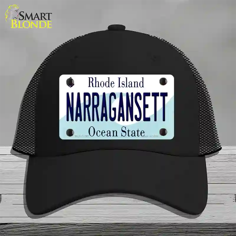 Narragansett Rhode Island State Novelty License Plate Hat Mesh / Black