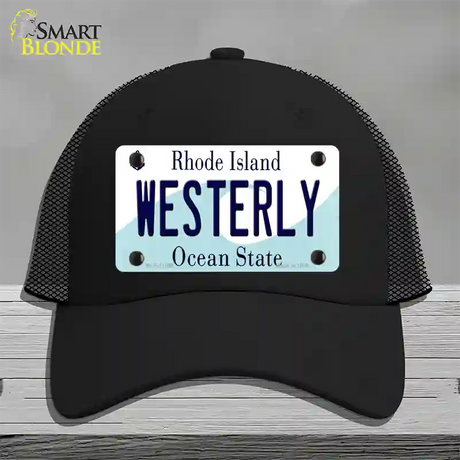 Westerly Rhode Island State Novelty License Plate Hat Mesh / Black