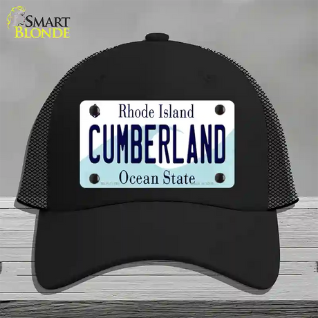 Cumberland Rhode Island State Novelty License Plate Hat Mesh / Black