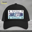 Charlestown Rhode Island State Novelty License Plate Hat Mesh / Black