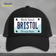 Bristol Rhode Island State Novelty License Plate Hat Mesh / Black