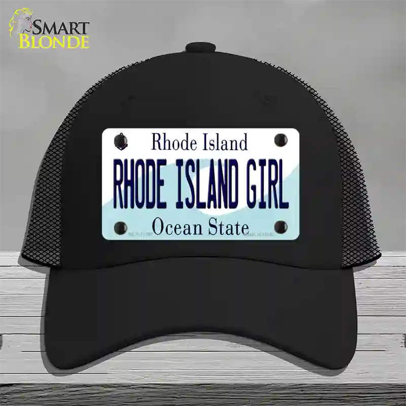 Rhode Island Girl Rhode Island State Novelty License Plate Hat Mesh / Black