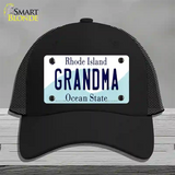 Grandma Rhode Island State Novelty License Plate Hat Mesh / Black