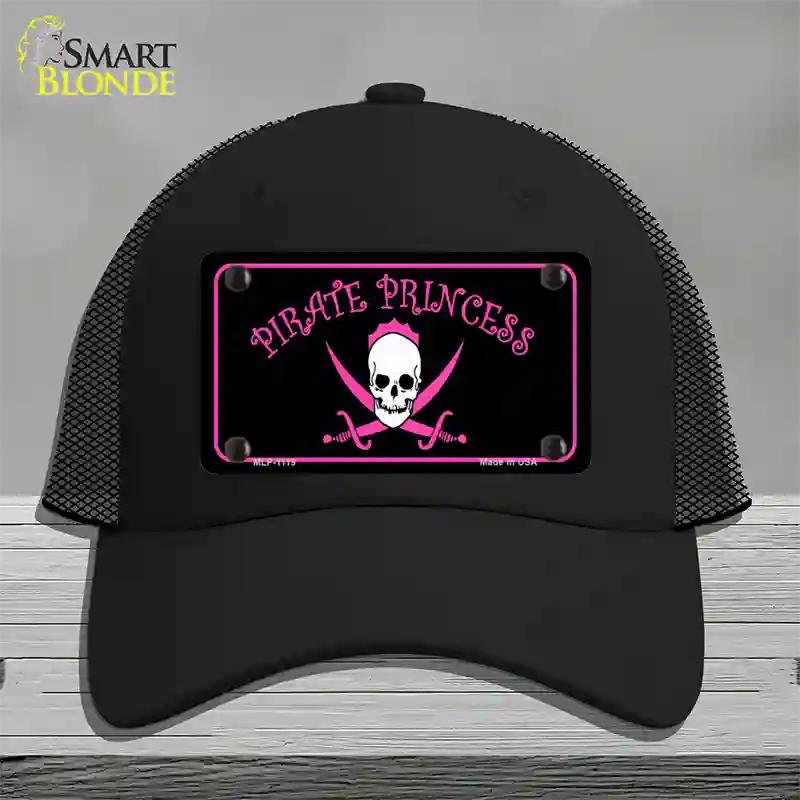 Pirate Princess Novelty License Plate Hat Mesh / Black