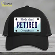 Retired Rhode Island State Novelty License Plate Hat Mesh / Black