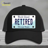 Retired Rhode Island State Novelty License Plate Hat Mesh / Black