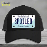 Spoiled Rhode Island State Novelty License Plate Hat Mesh / Black