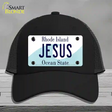 Jesus Rhode Island State Novelty License Plate Hat Mesh / Black