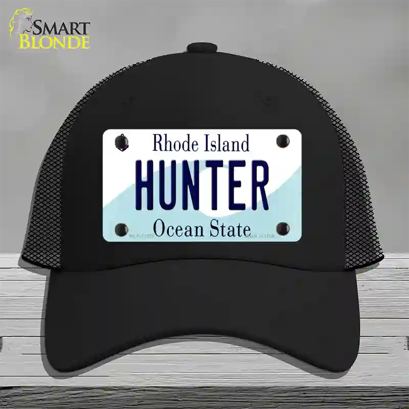 Hunter Rhode Island State Novelty License Plate Hat Mesh / Black