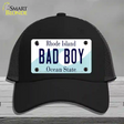 Bad Boy Rhode Island State Novelty License Plate Hat Mesh / Black