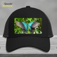 Butterfly Blue and Black Novelty License Plate Hat Mesh / Black