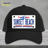 Sunset Beach North Carolina State Novelty License Plate Hat Mesh / Black