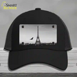 Eiffel Tower Black and White With Bird Novelty License Plate Hat Mesh / Black