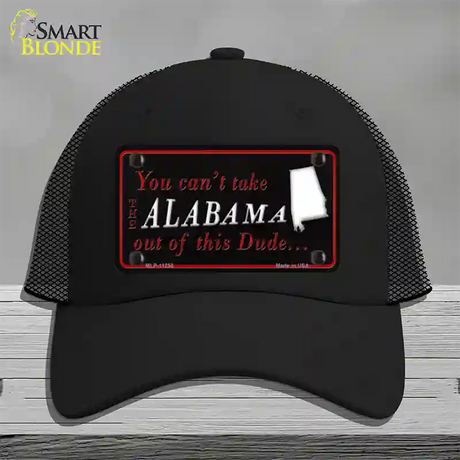 Alabama Dude Novelty License Plate Hat Mesh / Black