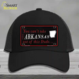 Arkansas Dude Novelty License Plate Hat Mesh / Black