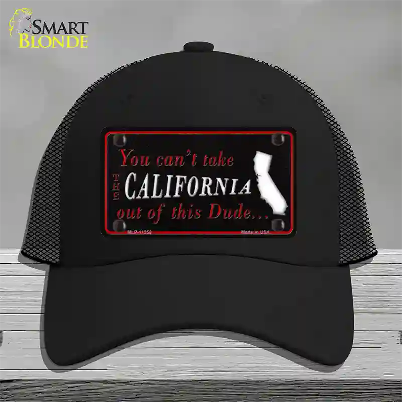 California Dude Novelty License Plate Hat Mesh / Black