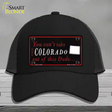 Colorado Dude Novelty License Plate Hat Mesh / Black