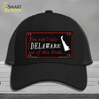 Delaware Dude Novelty License Plate Hat Mesh / Black