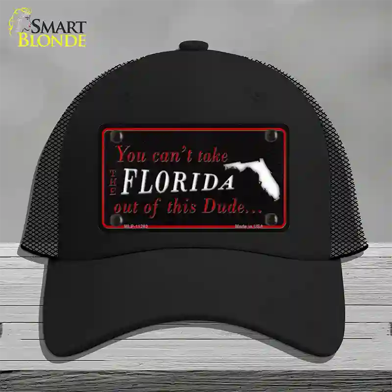 Florida Dude Novelty License Plate Hat Mesh / Black