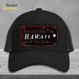 Hawaii Dude Novelty License Plate Hat Mesh / Black