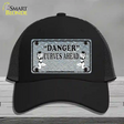 Danger Curves Ahead Novelty License Plate Hat Mesh / Black