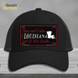 Louisiana Dude Novelty License Plate Hat Mesh / Black