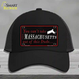 Massachusetts Dude Novelty License Plate Hat Mesh / Black